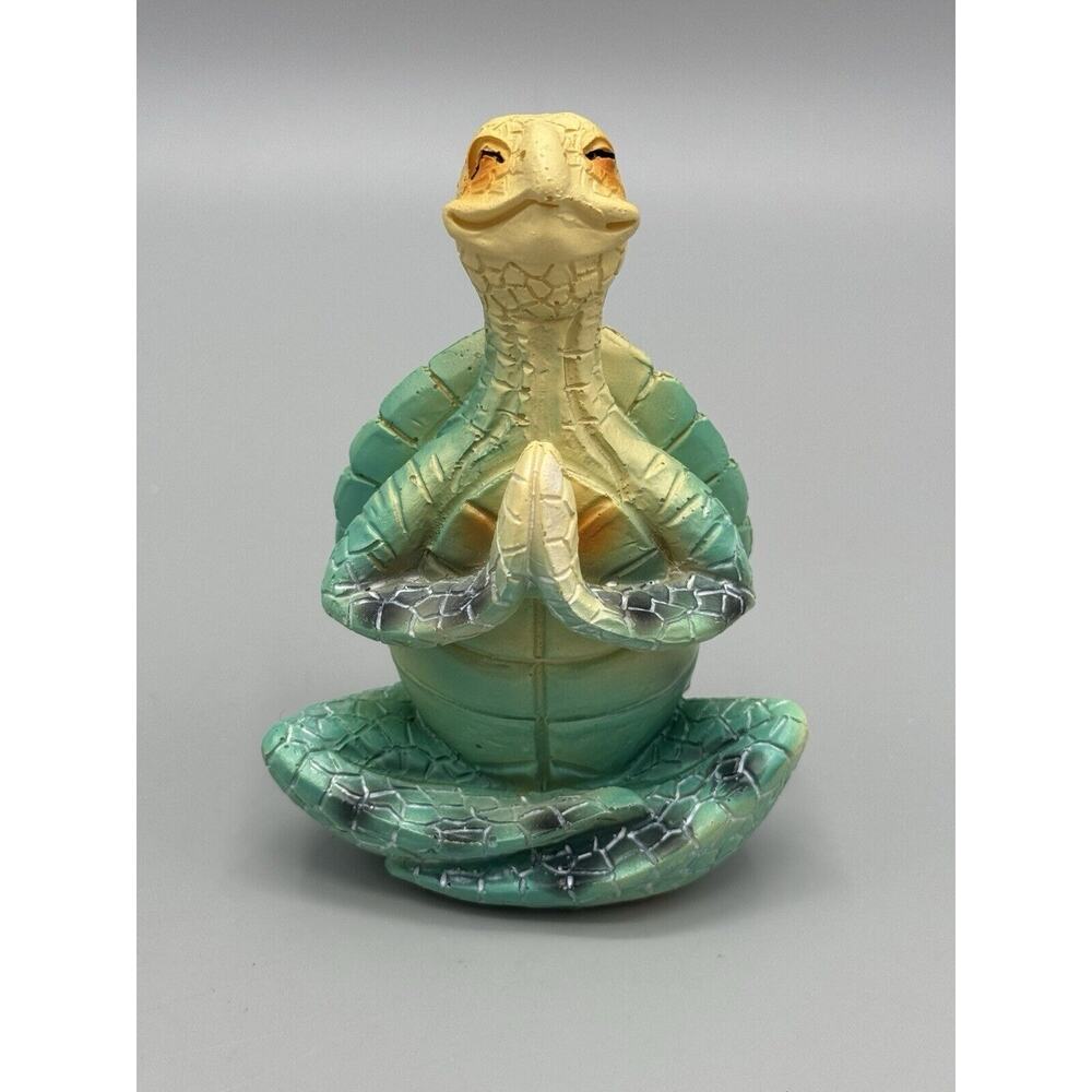 Meditation Turtle Statue‎ Figurine Yoga Pose 4” Figure Statue